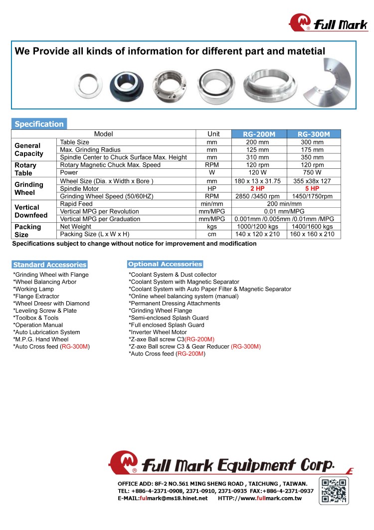 Rotary Table Surface Grinder